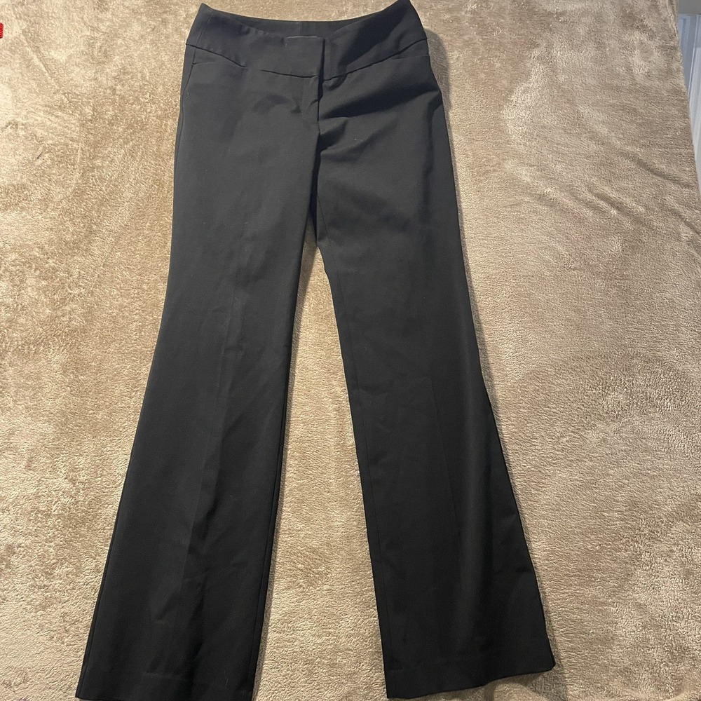 Express Design Studio Pants Womens 4L Tall  Editor Black Pleated Flare High Rise